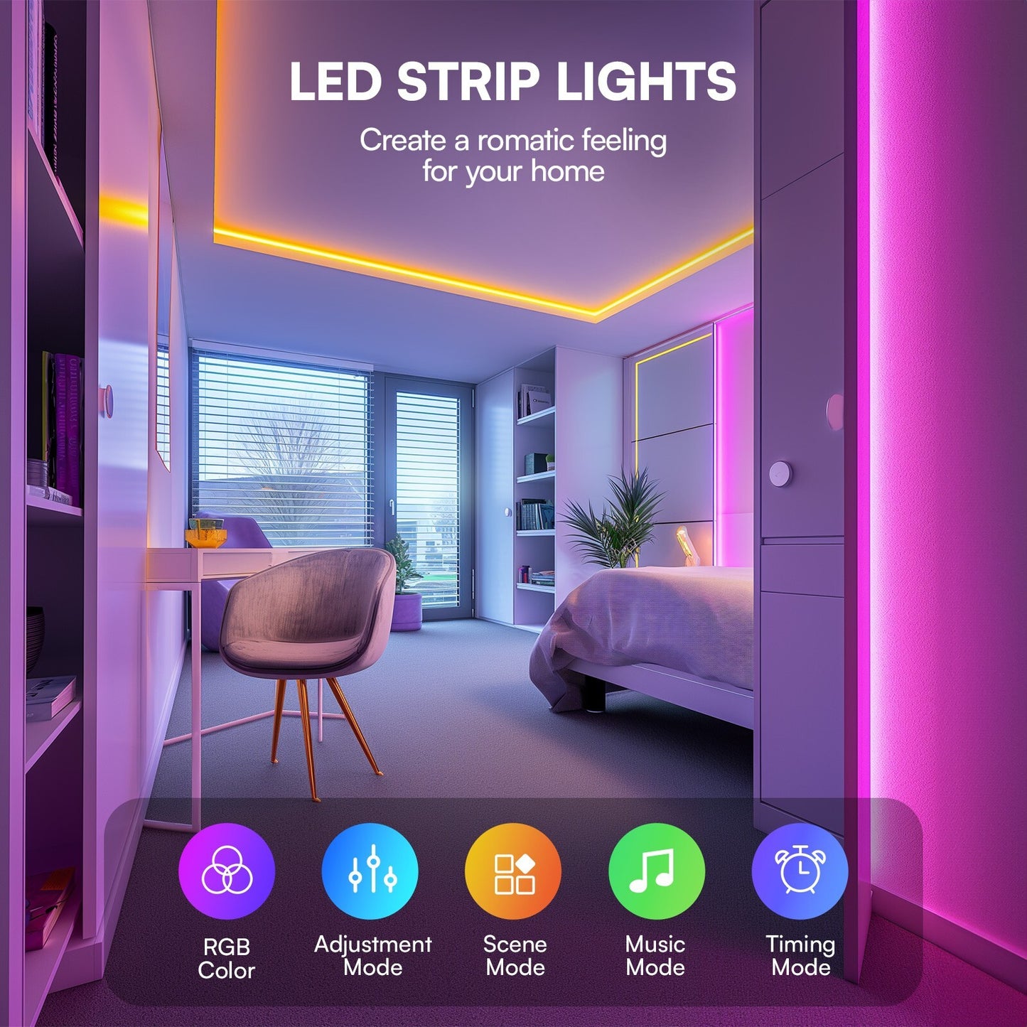 LED Strip Lights, Smart Light with App Remote Control
