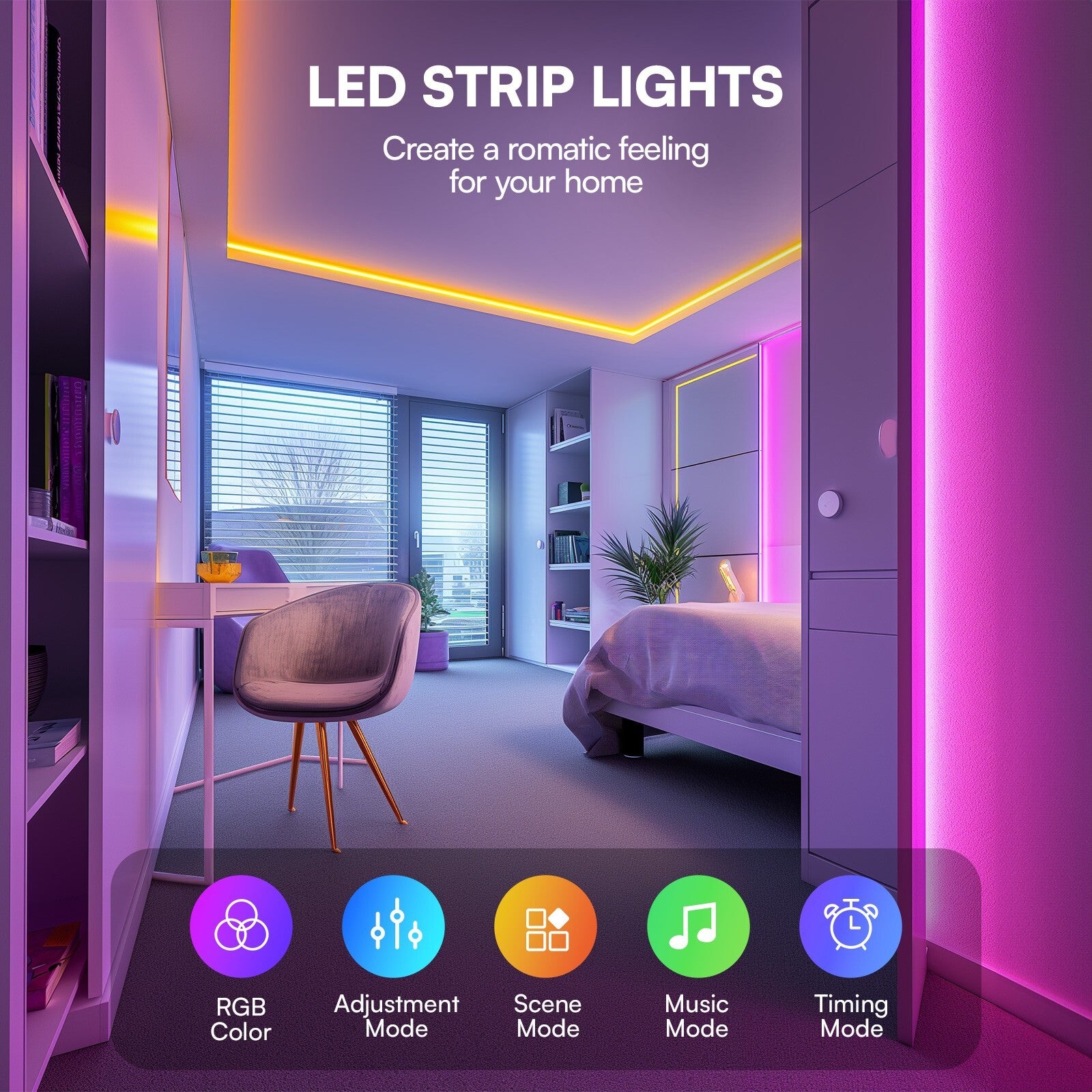 LED Strip Lights, Smart Light with App Remote Control