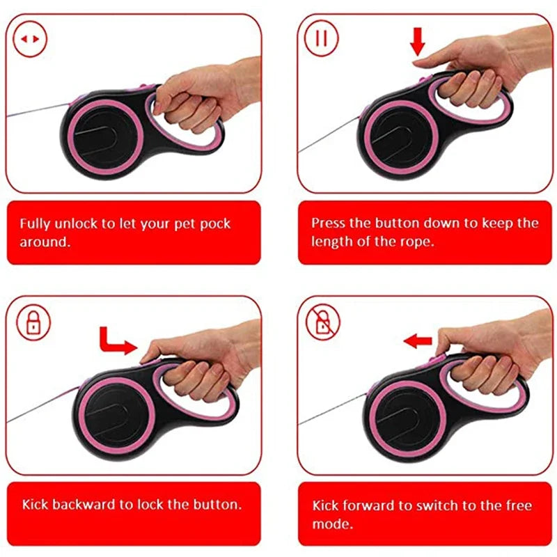 Retractable Dog Leash – 3/5/8M