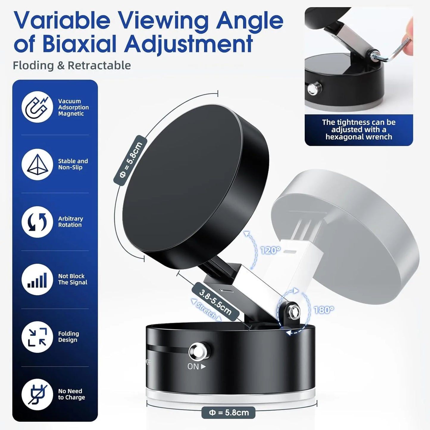 Magnetic Vacuum Phone Holder