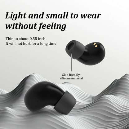 SK19 Bluetooth 5.3 Earphones Mini Invisible Headphones TWS Wireless Earbuds HIFI Stereo Noise Reduction Heasets with Microphones
