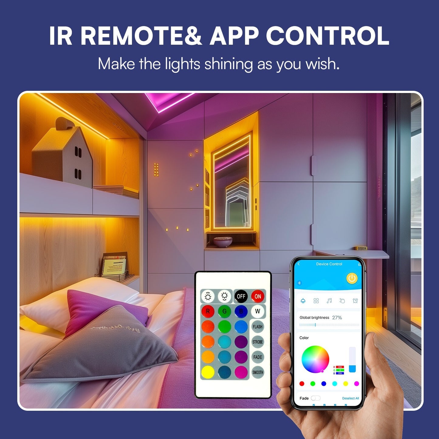 LED Strip Lights, Smart Light with App Remote Control